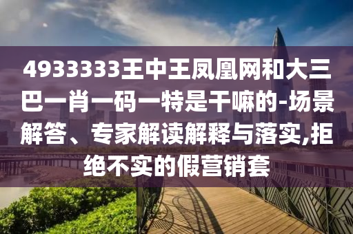 4933333王中王凤凰网和大三巴一肖一码一特是干嘛的-场景解答、专家解读诠释与落实,拒绝不实的假营销套
